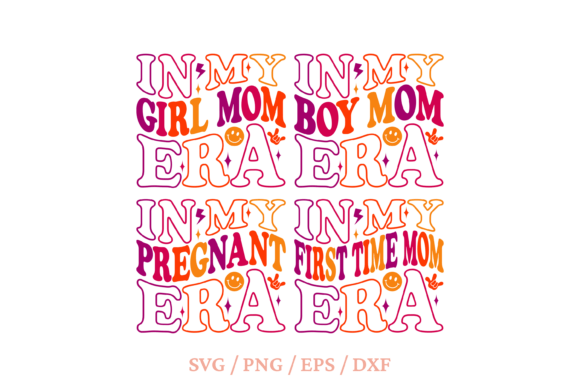 Boy & Girl Mom Era Graphics for Crafts Branding