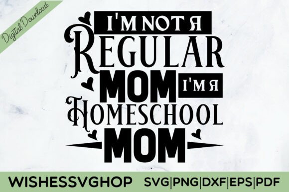 Regular Mom Homeschool SVG: Graphics for Crafts