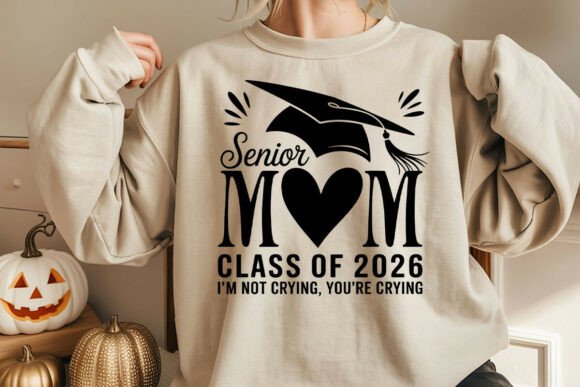 Senior Mom 2026 SVG: Graphics for Crafts