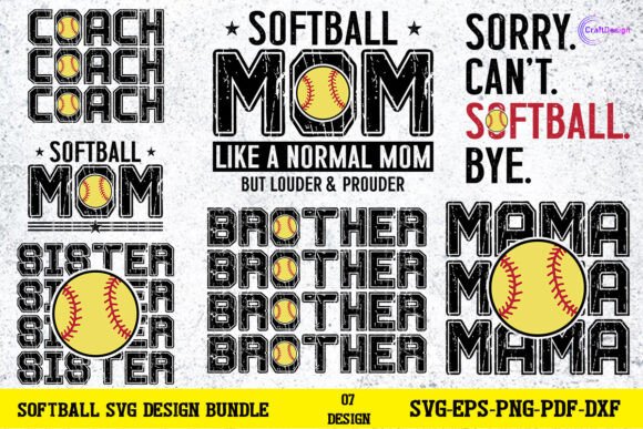 Softball SVG Bundle: Graphics for Crafts & Brands