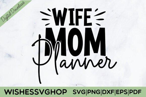 Wife Mom Planner Graphics for Crafts & Sales
